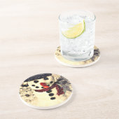 Urlaub lassen es schneebezaubernden Schneemann Untersetzer (Seite)