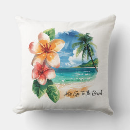 Urlaub, Lasst Uns Zum Strand Gehen Kissen