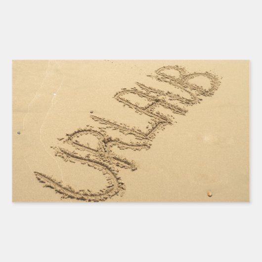 Urlaub - leerer Strand Rechteckiger Aufkleber (Vorderseite)