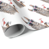 Urlaub Llama Geschenkpapier (Rolleneckpunkt)