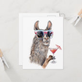 Urlaub Llama Karte (Vorderseite/Rückseite Beispiel)