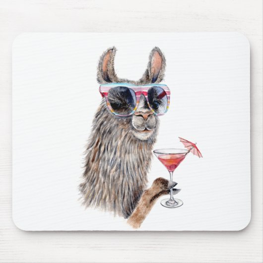 Urlaub Llama Mousepad (Vorne)