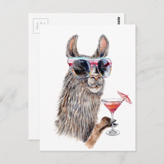 Urlaub Llama Postkarte (Vorne/Hinten)