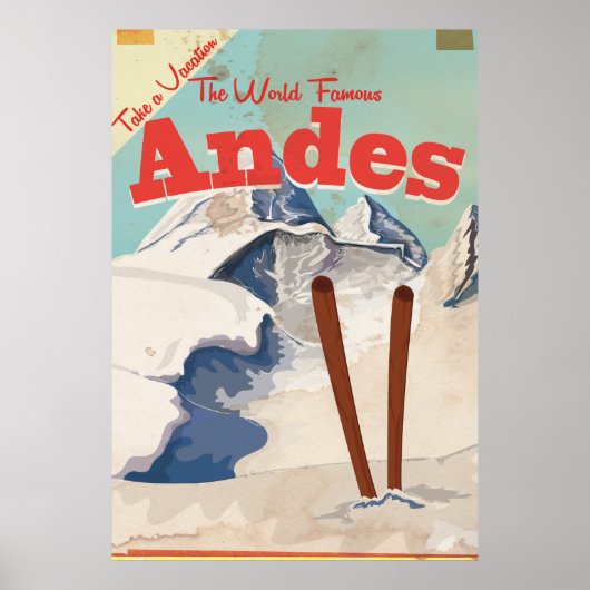 Urlaub machen - Andes Vintag Vacation Poster (Vorne)