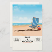 Urlaub machen briefpapier (Vorne/Hinten)