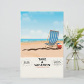 Urlaub machen briefpapier (Stehend Vorderseite)