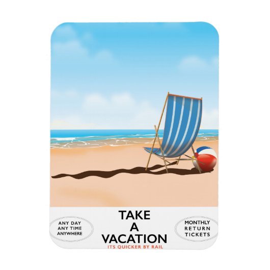 Urlaub machen magnet (Vertikal)