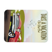 Urlaub machen - mit dem Auto fahren Magnet (Horizontal)