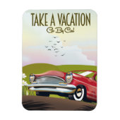 Urlaub machen - mit dem Auto fahren Magnet (Vertikal)
