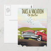Urlaub machen - mit dem Auto fahren Postkarte (Vorne/Hinten)
