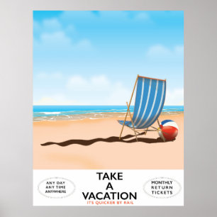 Urlaub machen poster