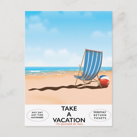 Urlaub machen postkarte (Vorderseite)