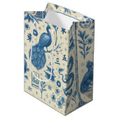 Urlaub Mahjong Toile Charme Geschenktüte (Vorderseite Schrägansicht)