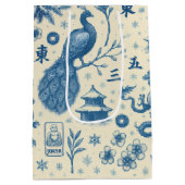 Urlaub Mahjong Toile Charme Geschenktüte (Rückseite)