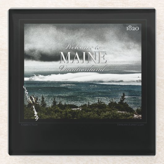 Urlaub, Maine Glasuntersetzer (Vorderseite)