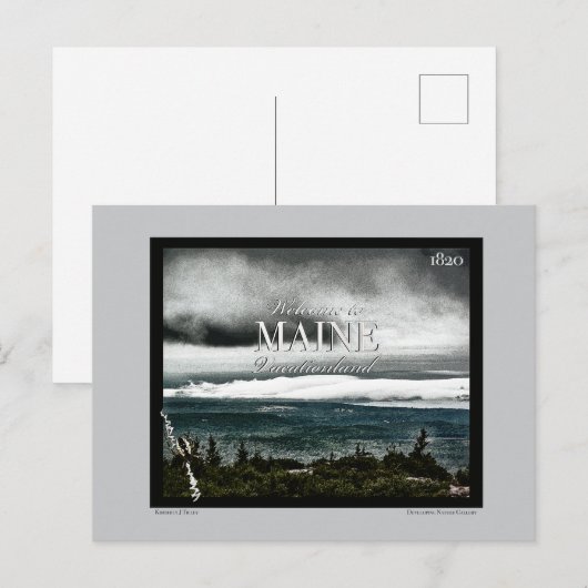 Urlaub, Maine Postkarte (Vorne/Hinten)