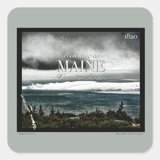 Urlaub, Maine Quadratischer Aufkleber (Vorderseite)