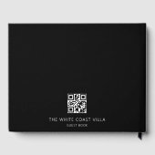 Urlaub Miete Foto QR Code Kommentare Schwarz Gästebuch (Rückseite)