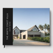 Urlaub Miete Foto QR Code Kommentare Schwarz Gästebuch (Vorderseite)