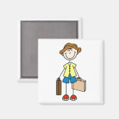 Urlaub mit Gepäckstück Magnet (Vorderseite/Rückseite)