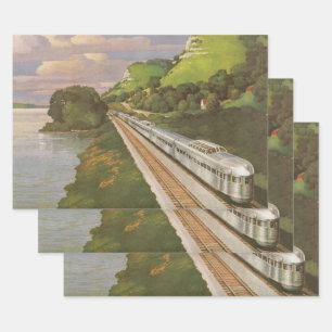 Urlaub mit historischem Zug, Lokomotive auf dem La Geschenkpapier Set
