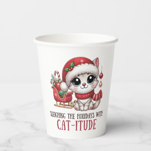 Urlaub mit Katitude machen Pappbecher (Rückseite)