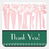 URLAUB MIT KUNST DECO QUADRATISCHER AUFKLEBER (Vorderseite)