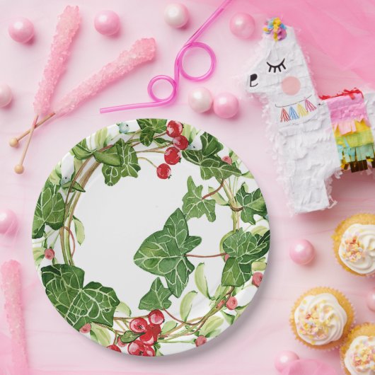 Urlaub mit Obst und Gemüse Pappteller (Party)