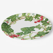 Urlaub mit Obst und Gemüse Pappteller (Schrägansicht)