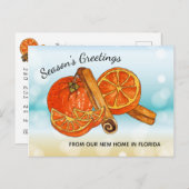 Urlaub neue Adresse in Florida Ankündigungspostkarte (Vorne/Hinten)