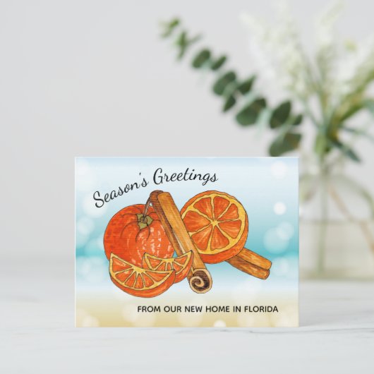 Urlaub neue Adresse in Florida Ankündigungspostkarte (Stehend Vorderseite)