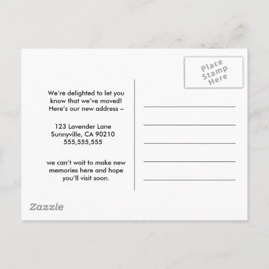 Urlaub Neue Adresskarte - Wir haben die Postkarte  (Rückseite)