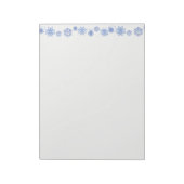 Urlaub Notepad-Blue Schneeflocken Notizblock (Rotiert)