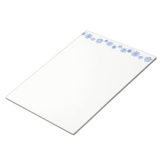 Urlaub Notepad-Blue Schneeflocken Notizblock (angewinkelt)