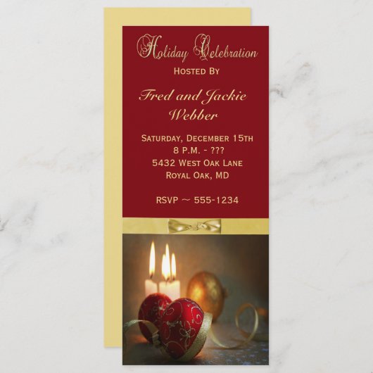 Urlaub oder Weihnachten - Party Einladungen (Vorne/Hinten)