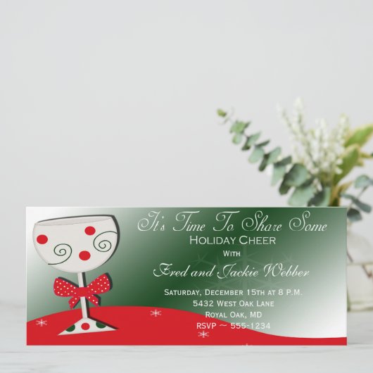 Urlaub oder Weihnachten - Party Einladungen (Stehend Vorderseite)