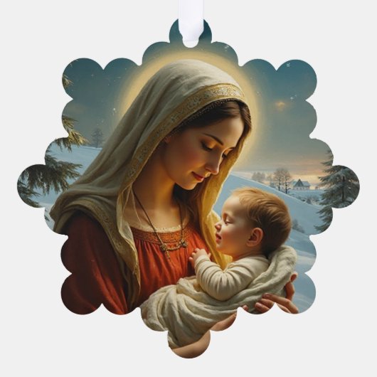 Urlaub Ornament Karte (Rückseite)