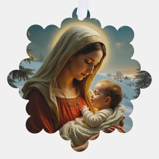 Urlaub Ornament Karte (Vorderseite)