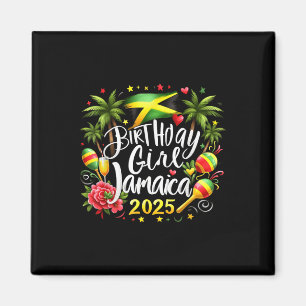 Urlaub passend zum Geburtstag Mädchen Jamaika 2025 Magnet