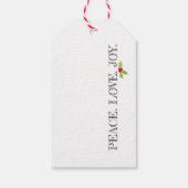 Urlaub PEACE. LIEBE. JOY. Weihnachten Geschenkanhänger (Rückseite)