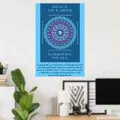 URLAUB PEACE MANDALA POSTER (Heimbüro)