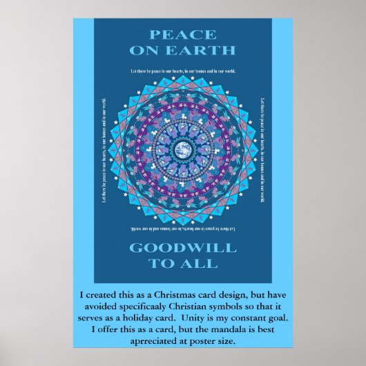 URLAUB PEACE MANDALA POSTER (Vorne)