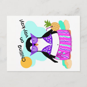 Urlaub Pinguin POST CARD Postkarte