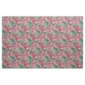 URLAUB POPPIES Red Green Lush Floral Stoff (Yard (91,4 cm))