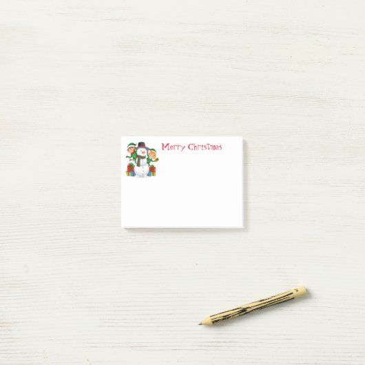 Urlaub Post-It-Notes-Snowman Post-it Notes Klebezettel (Auf Schreibtisch)