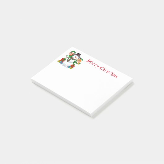 Urlaub Post-It-Notes-Snowman Post-it Notes Klebezettel (angewinkelt)