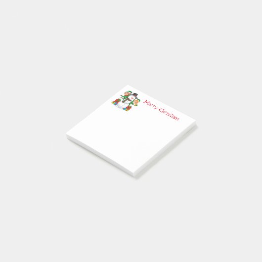 Urlaub Post-It-Notes-Snowman Post-it Notes Klebezettel (angewinkelt)