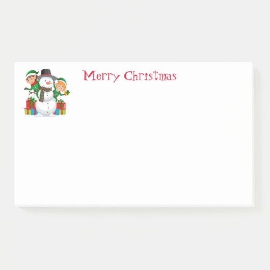 Urlaub Post-It-Notes-Snowman Post-it Notes Post-it Klebezettel (Vorderseite)