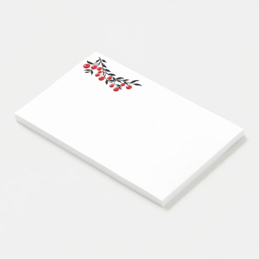 Urlaub Post-it-Notes-Winter Berries Post-it Klebezettel (angewinkelt)