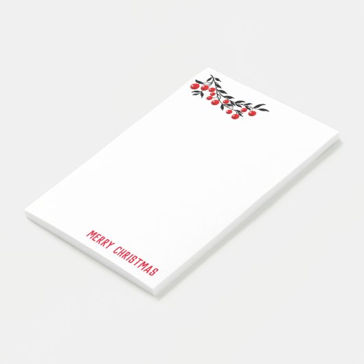 Urlaub Post-it-Notes-Winter Berries Post-it Klebezettel (angewinkelt)
